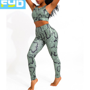 Custom <strong>Snake</strong> <strong>Print</strong> <strong>Leggings</strong> 2 Piece Plus Size XS Yoga Set Women's Sexy Solid Fitness Clothing Wholesale Yoga Clothing for Women - Product Image 5