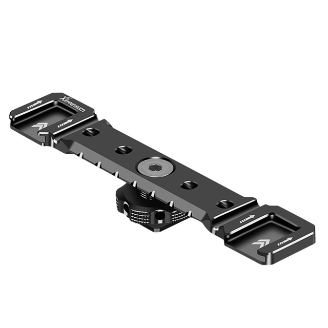 Dual-Head Waterproof Portable Aluminum Alloy Flash Bracket Microphone Fill Light Hot/Cold Shoe Mirrorless Camera Accessories