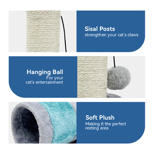 ผู้ผลิตขายส่งต้นไม้สำหรับแมวขนสั้นทำจากใยไซซอล - Product Image 4