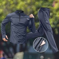 Camiseta de Fútbol de Manga Larga con Cuello Redondo y Estampado, Media Cremallera, Secado Rápido, Transpirable, Anti-UV, para Fitness al Aire Libre, Running, Unisex, con Logotipo Personalizado