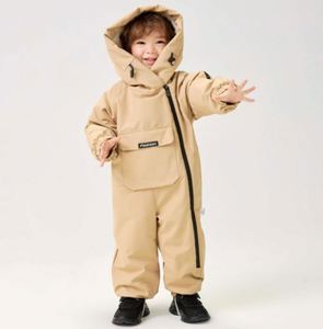 Kids Baby Warm Hooded Jacket Snowsuit Pant <b>Overall</b> Custom Design and Logo Printing Snowsuit - Product Image 2