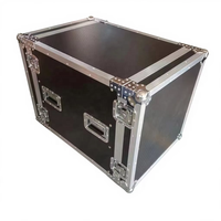 Flight case de transport extérieur double porte 12U 24'' en aluminium et contreplaqué OEM durable, avec taille personnalisée