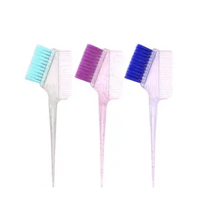 Gloway Custom Logo Glitter Bling Hair Dye Coloring Brush Hair Dyeing Brush Comb Dye Hair Brush for Highlights
