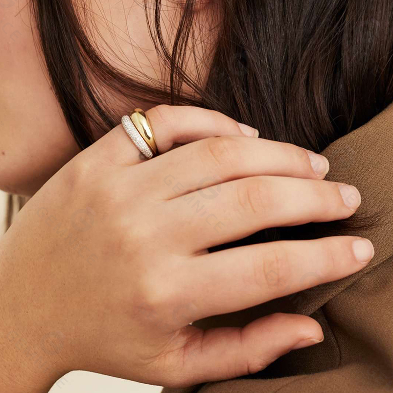 925 sterling silver dome rings