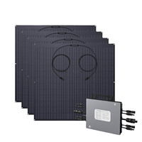 Set Mikroinverter & Panel Surya 800w, Mikroinverter Surya On Grid Tie 4pcs, Panel Surya Mono Fleksibel 200w, Kit Surya Balkon