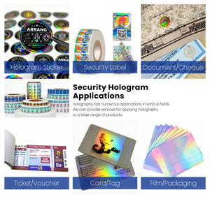 Etichette di Sicurezza in Vinile Olografico Laser Dinamico con <span class=keywords><strong>Testo</strong></span> e Motivi Personalizzati, Effetto Arcobaleno Cangiante ad Alta Definizione - Product Image 4