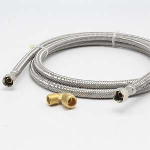 <span class=keywords><strong>Tuyau</strong></span> de <span class=keywords><strong>lave</strong></span>-<span class=keywords><strong>vaisselle</strong></span> flexible en acier inoxydable, connecteur durable à haut débit pour appareils de cuisine - Product Image 3