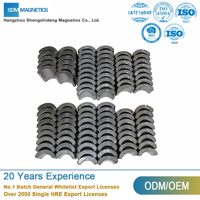 Aimant en ferrite Y35 Y40 Y45 en forme d'arc, de 220 mm, en baryum, de conception industrielle personnalisée, de taille et de forme sur mesure, pour moteur de haut-parleur