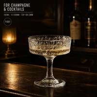 Bol à dessert 108mm 104mm en verre transparent, orné d'un emblème perlé en relief, avec logo personnalisé, pour pudding, mousse, trifle, crème anglaise, gelée