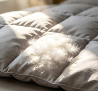 Couette d'été simple en duvet de canard blanc, personnalisable, respirante, anti-déperdition de duvet, hypoallergénique, vente en gros directe usine pour hôtels et maisons