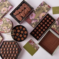 Moyen-Orient Baklava Dates Coffret Cadeau Chocolat Dates Confites Fruits Secs Noyaux Noix Boîte En Papier, Boîte D'affichage En Papier Avec Poignée