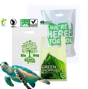 Bolsas biodegradables de plástico biodegradables, amigables con el medio ambiente, compostables, bolsas de compras de almidón de maíz - Product Image 1