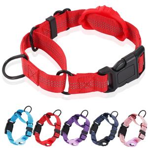 Collar Ajustable de Nailon para Mascotas con Hebilla Reflectante, Correa para el Cuello de Perro, Logotipo Personalizado, Color Sólido, Accesorio para Mascotas - Product Image 1