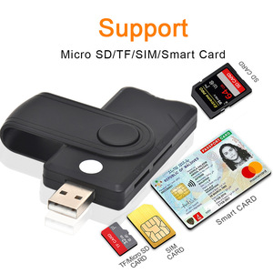 Lector de Tarjetas Inteligentes USB con Ranura para SIM, TF y SD, Escáner de Identificación, Dispositivo para Declaración de Impuestos - Product Image 2