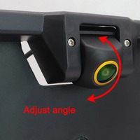 Caméra de recul AHD 1080P avec vision nocturne, étanche IP68, grand angle 170 degrés, trajectoire dynamique, pour cadre de plaque d'immatriculation UE