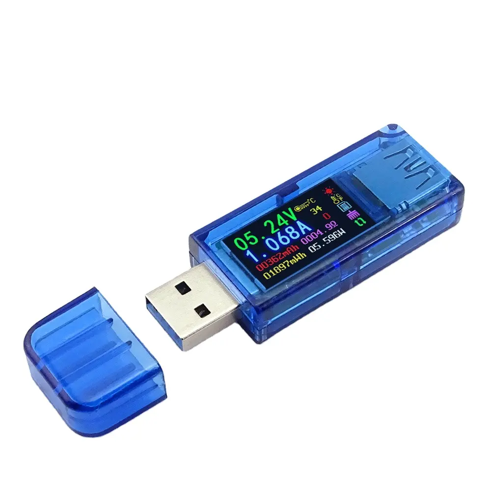 RD AT34 USB 3.0 DC voltage current tester voltmeter ammeter Color LCD Display battery charger power bank USB Meter
