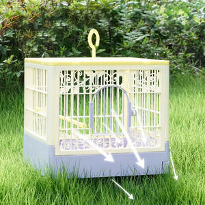 Gabbia per Uccelli Piccola in Plastica, Villa per Pappagalli Moderna Quadrata Pieghevole, Gabbia Traspirante per Esterni con Vista, Accessori per Animali Domestici - Product Image 6