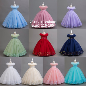Abiti da principessa con paillettes all'ingrosso <span class=keywords><strong>per</strong></span> ragazze, abiti da festa soffici con maniche fluide, perfetti <span class=keywords><strong>per</strong></span> le bambine che fanno i compleanno - Product Image 2
