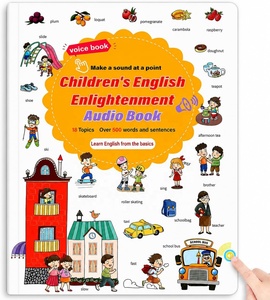 Libro de Audio Interactivo para el Aprendizaje del Inglés, Libro Sonoro para Niños con Pantalla Táctil Inteligente, Libros Educativos para el Desarrollo Temprano del Lenguaje para Niños en Edad Preescolar - Product Image 1