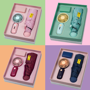 DD3460 Mini parapluie compact avec ventilateur, logo personnalisé, ensemble de 5 parapluies pliables, protection UV professionnelle, idéal pour les cadeaux promotionnels - Product Image 6