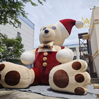 Nouvelle Mascotte Gonflable Géante Ours Noël Coloré pour Activités Publicitaires de Noël