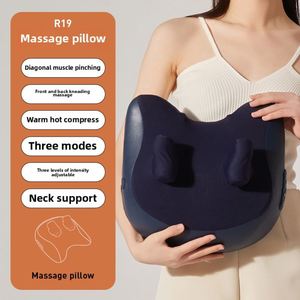Masseur trapèze à usage domestique avec coussin de massage cervical à compresse chaude pour le pétrissage transfrontalier du cou et des épaules - Product Image 5