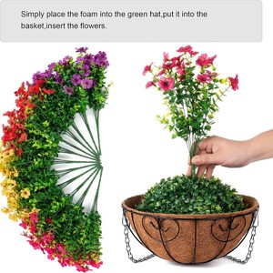 Outdoor Gardening Decoration <strong>Artificial</strong> Violet <strong>Flower</strong> <strong>Hanging</strong> <strong>Basket</strong> Coconut Palm <strong>Hanging</strong> Pot <strong>Basket</strong> - Product Image 2