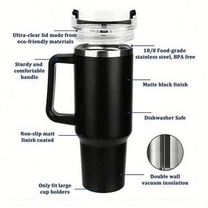 Nuevo Vaso Reutilizable Flowstate 2.0 de 40 oz para Aventuras, Vaso de Acero Inoxidable de 40 oz con Asa y Tapas con Pajita - Product Image 6