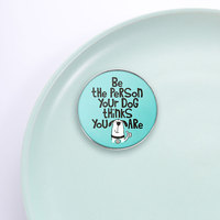 Spedizione Diretta di Badge Rotondi Personalizzati Stampati, Spille Personalizzate con Cartoni Animati, Citazioni Ispiratrici, Figure di Animali e Piante