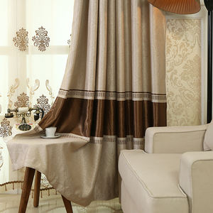 Lumière de luxe moderne minimaliste style princesse chambre à coucher atmosphère haut de gamme français couleur unie polyester <span class=keywords><strong>jacquard</strong></span> fini rideau - Product Image 2
