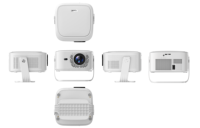 Proyector de Video Inteligente GTV 1080P HD 800 ANSI Lúmenes con Altavoz Integrado de 10W, WIFI, BT, Dongle Google TV Integrado, Proyector de Cine en Casa