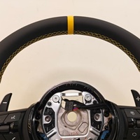 Volant sport en cuir sur mesure de style thong à 3 branches pour F30/F32, compatible avec G20/G80, F10, E90, E60, G30, E46, E36, M5, F80/F82, E91, G70, G60