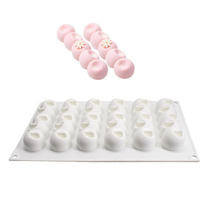 Caterpillar Shape Mousse Cake Mold Silicone Ice Cream Mold For DIY Desserts 295x175x25cm White - Product Image 2