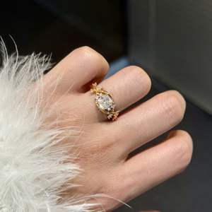 Anillo de Plata de Ley S925 con Diamantes de Imitación, Diseño de Nicho, Anillo de Flores con Diamantes Cuadrados Envueltos en Vid, Anillos de Moda de Lujo de Alta Gama - Product Image 5