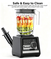 Blender électrique pour glace pilée, smoothies, boissons glacées et fruits, 1800W, capacité de 68 oz, 5+ vitesses et minuterie intégrée