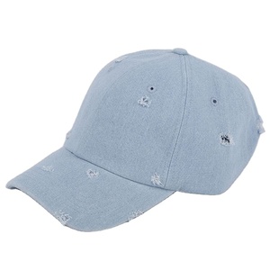 หมวกเบสบอลเดนิมสีฟ้าครามแบบขายส่ง ปักโลโก้ตามสั่ง สไตล์ Dad Hat ลุคทำเก่า - Product Image 1