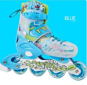 New Mềm Trẻ Em Nhôm Chất Lượng Cao Màu Hồng Màu Xanh Có Thể Điều Chỉnh <span class=keywords><strong>Inline</strong></span> Skate Giày Cho Cô Gái Chàng Trai - Product Image 5