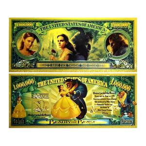 Billet de banque commémoratif en feuille d'or <span class=keywords><strong>Disney</strong></span> Princesse Elsa <span class=keywords><strong>Ariel</strong></span> Blanche-Neige, objet de collection, cadeau - Product Image 3