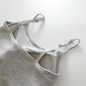 Wholesale OEM Custom Logo Women's Summer <strong>Cami</strong> Tank <strong>Tops</strong> Ribbed Stretchy Crop Camisole with <strong>Built</strong>-<strong>in</strong> <strong>Bra</strong> Pads Breathable - Product Image 4