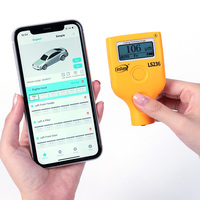 LS236 Dispositif de test de revêtement de véhicule en trois couleurs à double écran Outil d'épaisseur de revêtement Testeur d'épaisseur de peinture de voiture