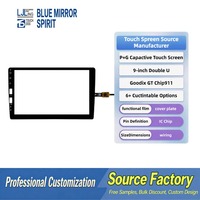 Pantalla Táctil Capacitiva Dual U P+G de 9 Pulgadas, Interfaz I2C, Admite Multitáctil de Alta Resolución, Apta para Navegación de Coche MP5