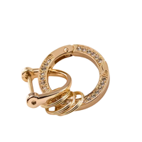Point d'insertion en métal perceuse anneau à ressort porte-clés ouverture, gros porte-clés diamant strass accessoires porte-clés voiture de luxe