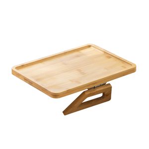High Quality Square Wooden <b>Sofa</b> Side Tray <b>Bamboo</b> Armrest Custom Logo Wholesale for Promotional Business Gifts Couch Armrest Tray - Product Image 6