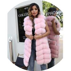 Warm Winter Top Quality Colorful <strong>Women</strong> <strong>Long</strong> Natural Fox Fur Vest <strong>Gilet</strong> - Product Image 4
