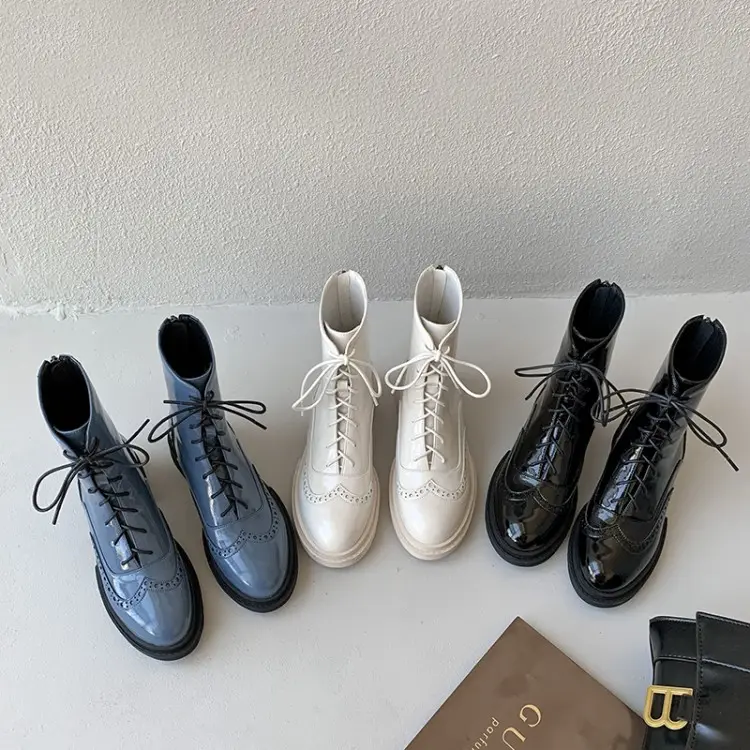 Xinzi Rain mid-calf white/black/sky blue cow leather fashion boots women shoes 2020