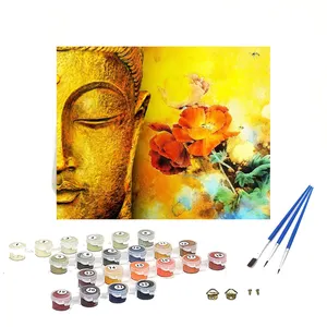 factory hot sale new DIY digital painting by numbers buddha modern oil paint by numbers for adults