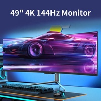 Monitor Curvo para Juegos de 49 Pulgadas, Relación de Aspecto 32:9, Panel VA 1800R, 144Hz de Alta Frecuencia de Actualización, 100% sRGB, Antireflejo, Altura Ajustable