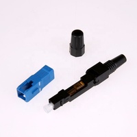 Conector de fibra óptica FTTH SC PC Blue Telecom Montaje rápido utilizado para red UPC Tipo SC UPC pulido