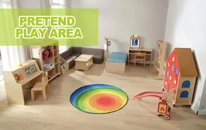 Conjunto de plástico para creche infantil, mobília de madeira para jardim de infância, material de jardim de infância pré-escolar, material de jardim de infância montessori