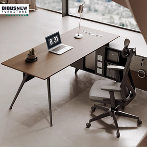 Bàn làm việc giám đốc, bàn làm việc hình chữ L hiện đại, sang trọng, chất liệu gỗ, kiểu tối giản, có khóa, kèm ngăn kéo. - Product Image 5